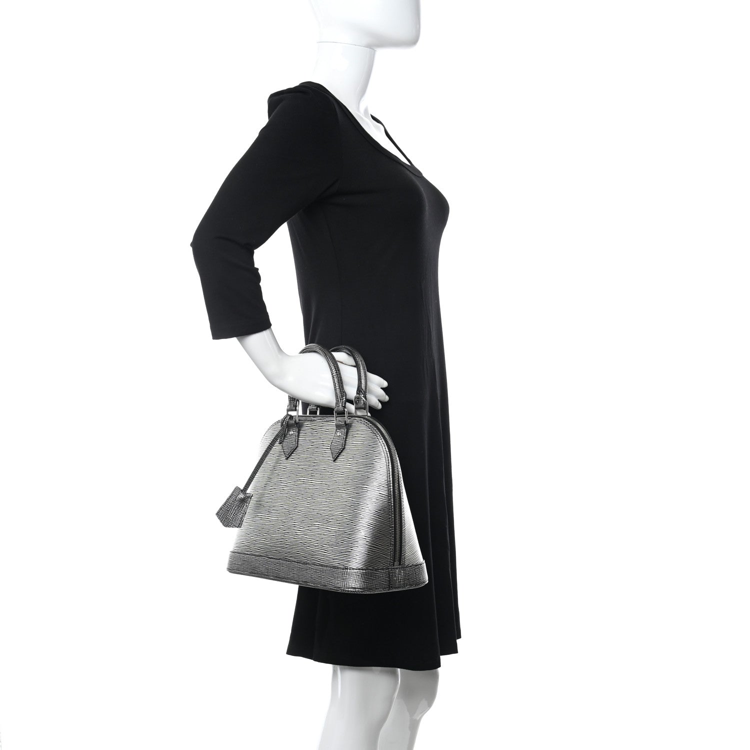 Louis Vuitton Metallic Epi Alma PM Black Silver 2 of 8