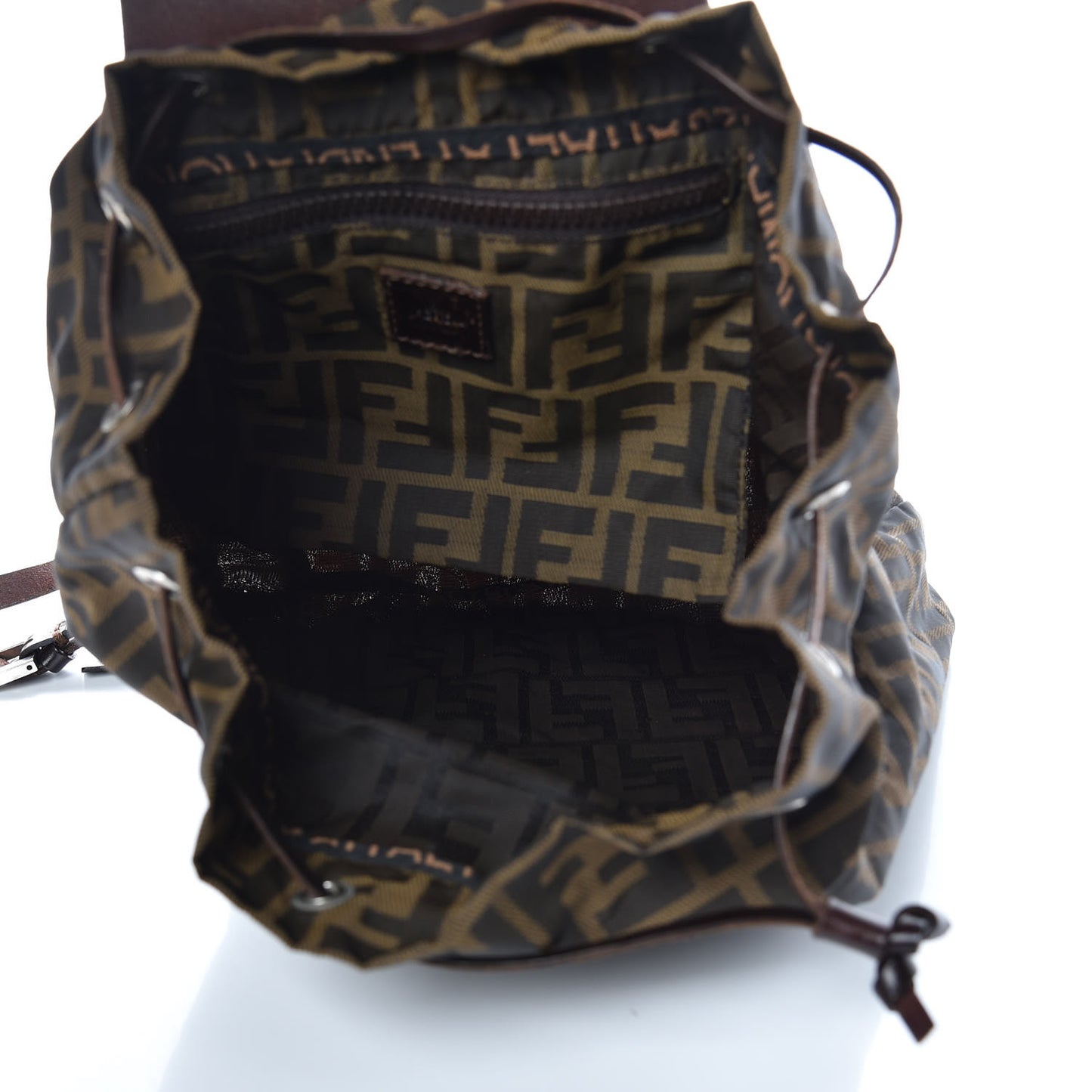 Zucca Drawstring Flap Backpack Tobacco