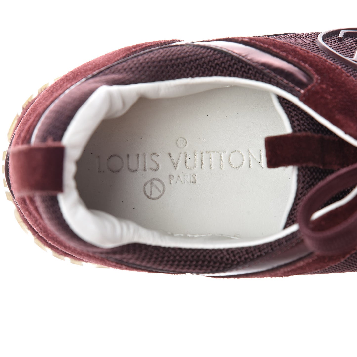 Suede Calfskin Run Away Sneakers 40 Burgundy