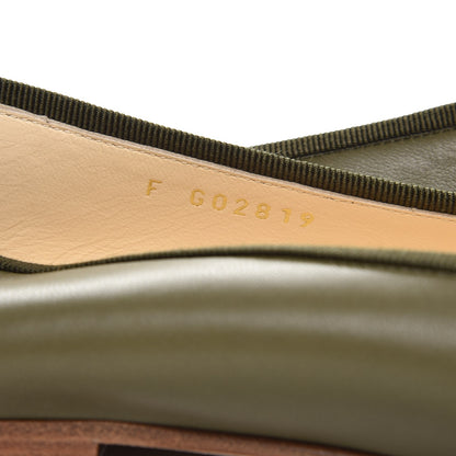 Chanel Lambskin Cap Toe Ballerina Flats 38 Green 7 of 8