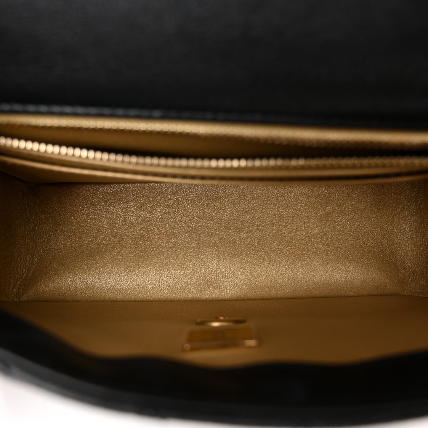Lambskin Quilted Mini Rectangular Pearl Crush Flap Black