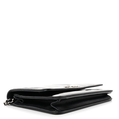 Chanel Glazed Calfskin Boy Wallet On Chain WOC Black 4 of 16
