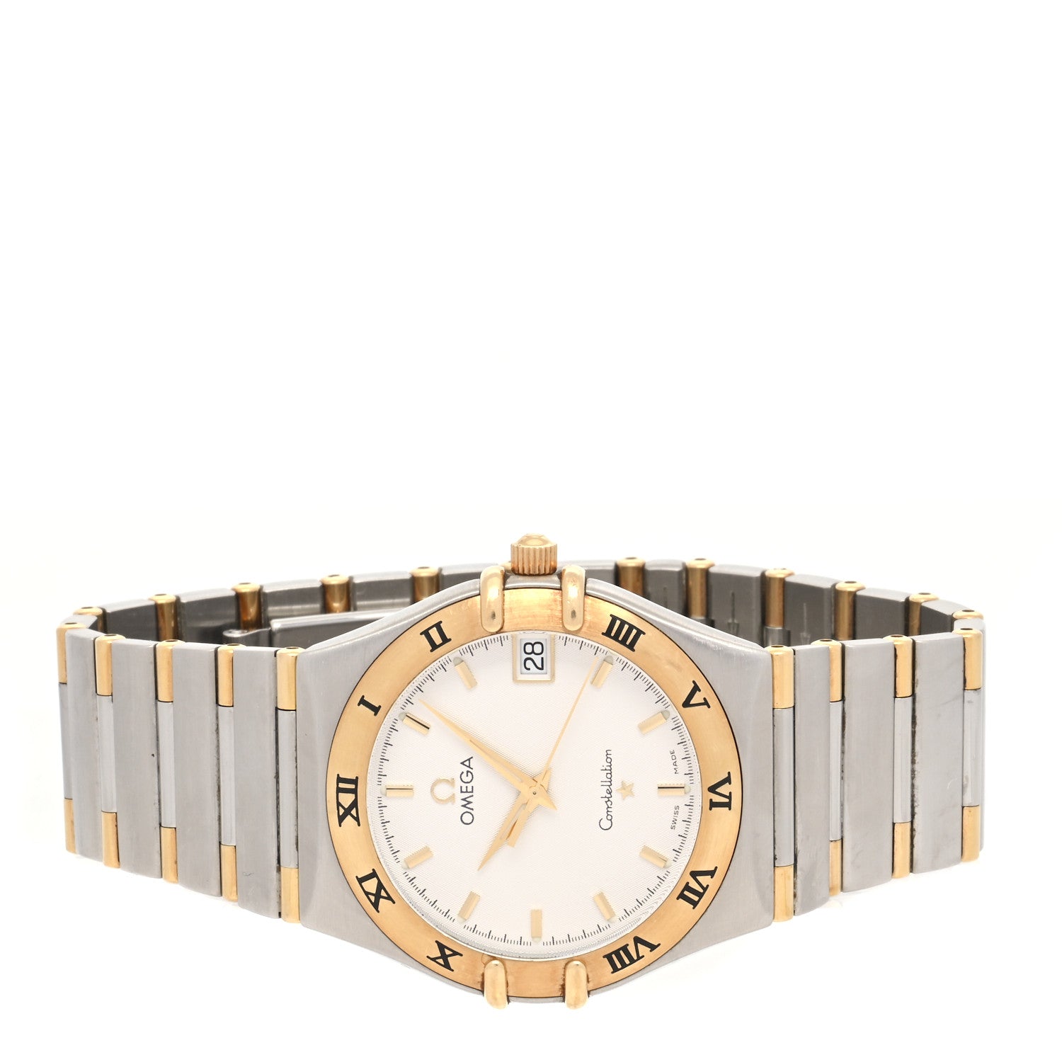Omega Stainless Steel 18K Yellow Gold 35mm Constellation Quartz Watch White 396.1201 2 of 4