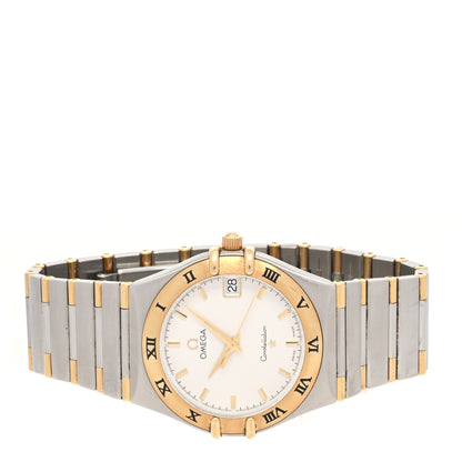 Omega Stainless Steel 18K Yellow Gold 35mm Constellation Quartz Watch White 396.1201 2 of 4