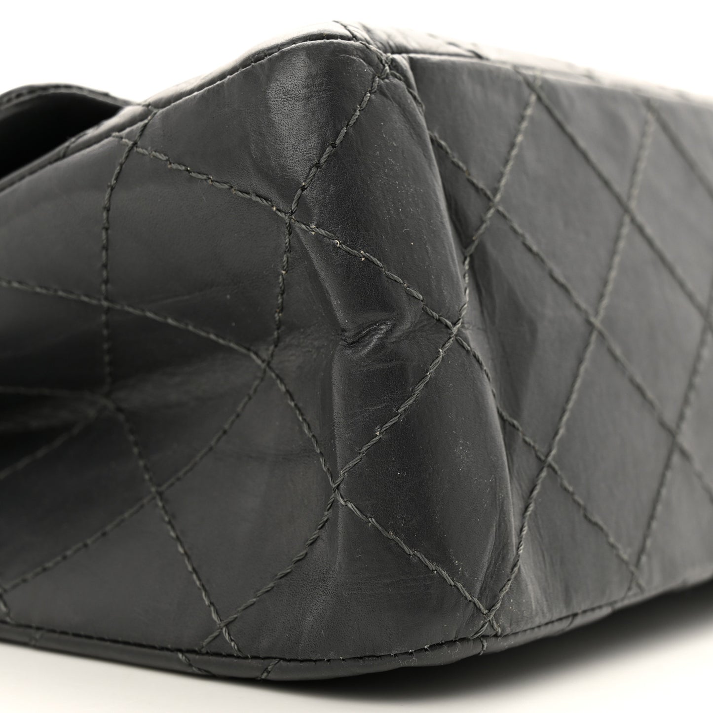 Aged Calfskin Quilted 2.55 Reissue 227 Flap Grey