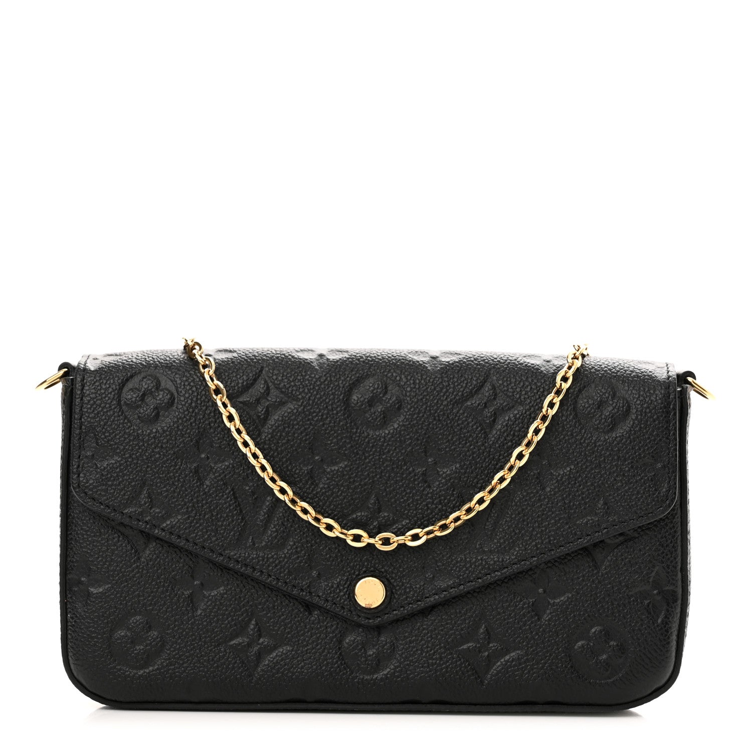 Louis Vuitton Empreinte Pochette Felicie Chain Wallet Black 3 of 10