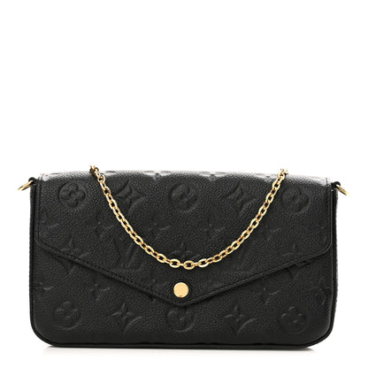 Louis Vuitton Empreinte Pochette Felicie Chain Wallet Black 3 of 10