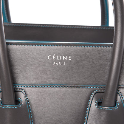 Celine Satin Debossed Calfskin Micro Luggage Anthracite 7 of 12