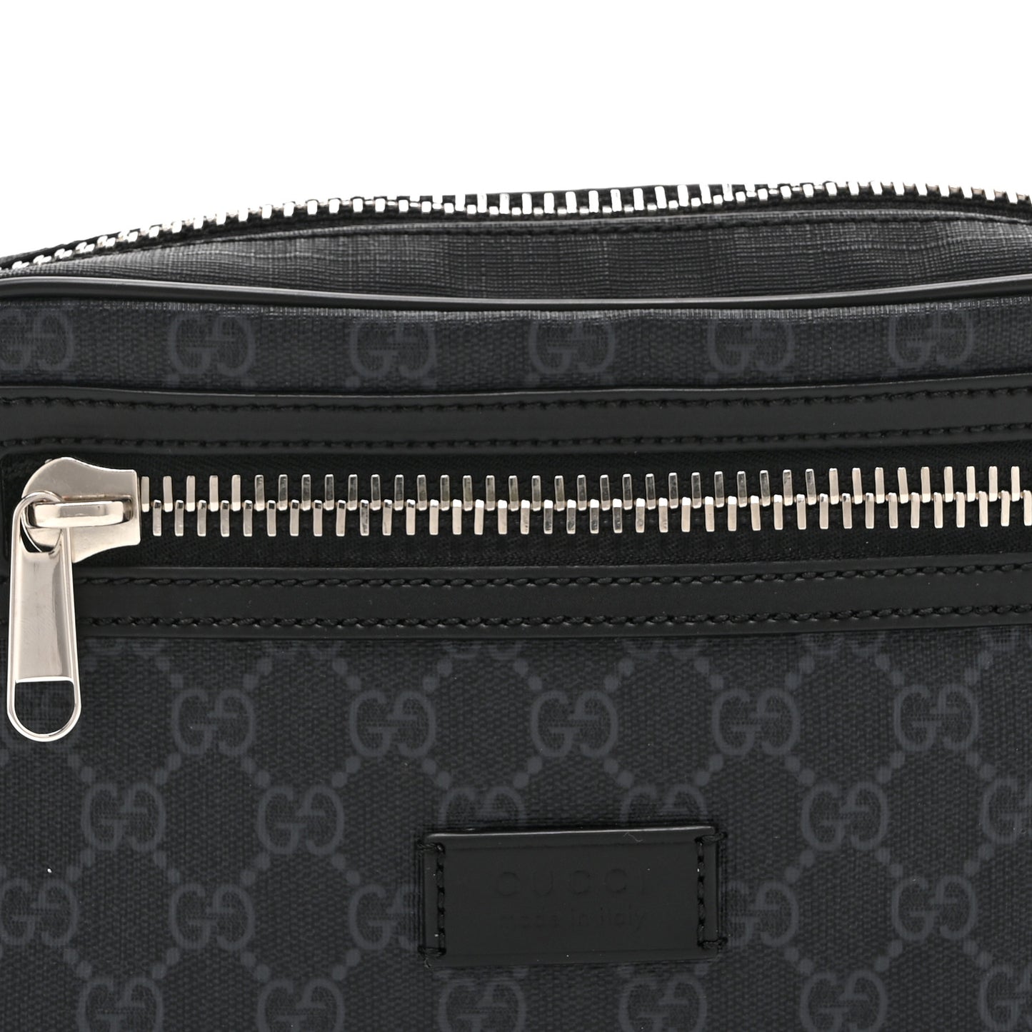 Soft GG Supreme Monogram Web Belt Bag Black Grey