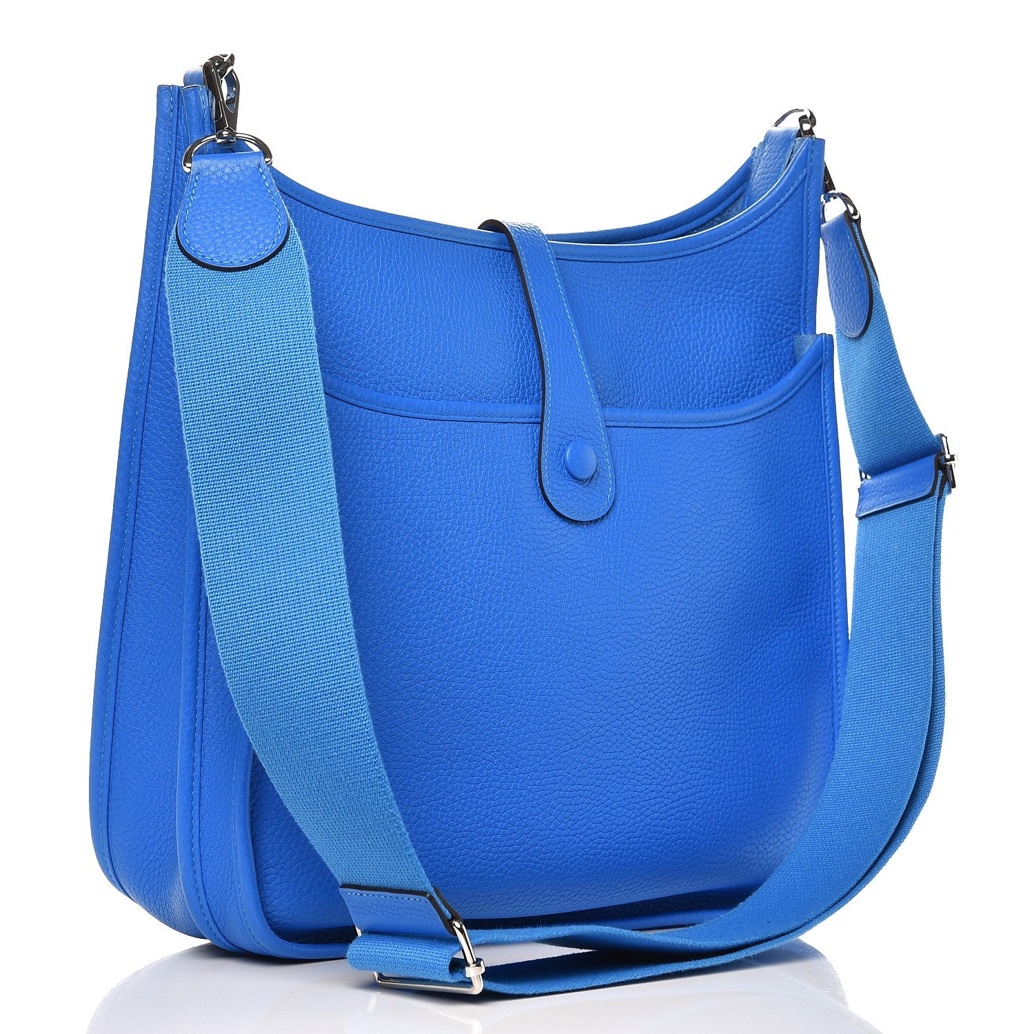 Hermes Taurillon Clemence Evelyne III GM Bleu Hydra 3 of 9