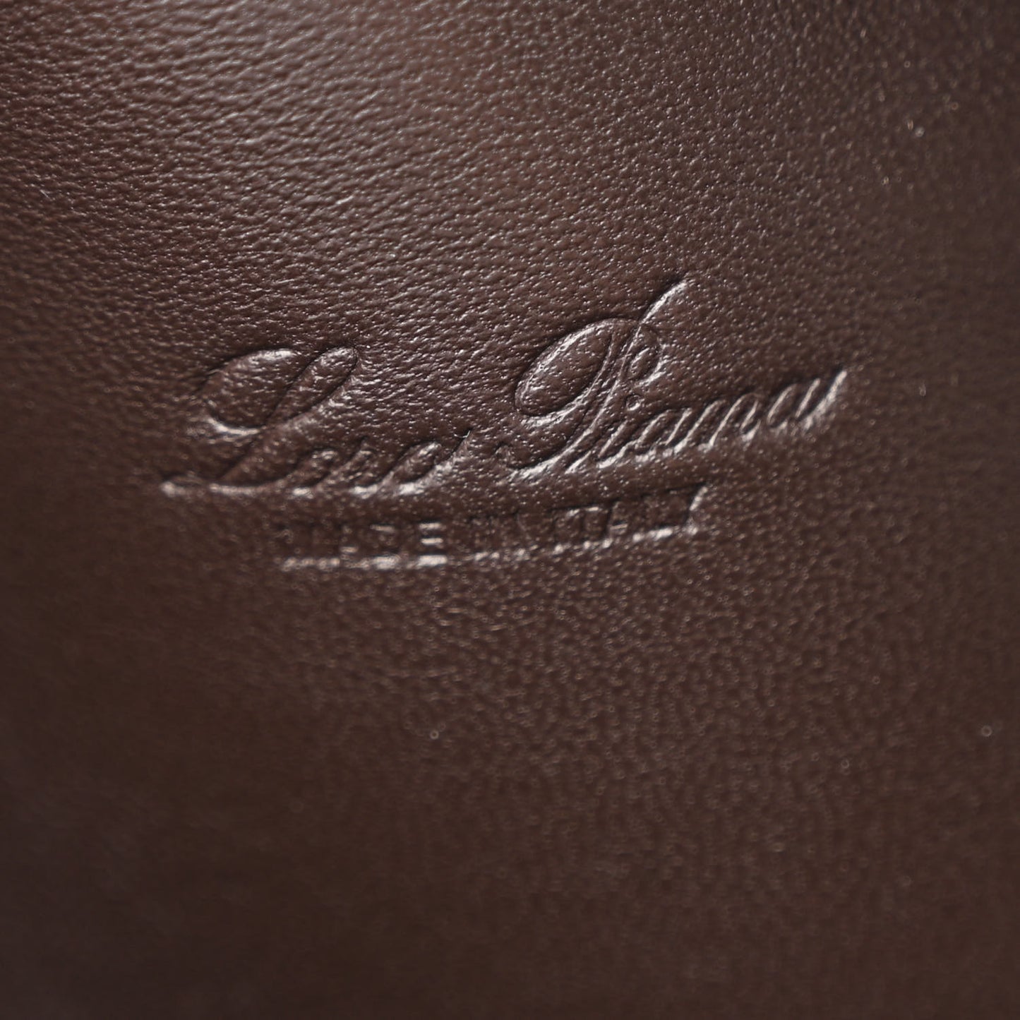Grained Calfskin L19 Extra Pocket Pouch Dark Chocolate Liquorice