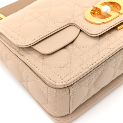 Christian Dior Lambskin Cannage Small Jolie Top Handle Bag Powder Beige Latte 5 of 11