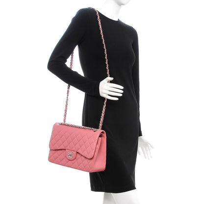 Chanel Lambskin Quilted Jumbo Double Flap Pink 2 of 8
