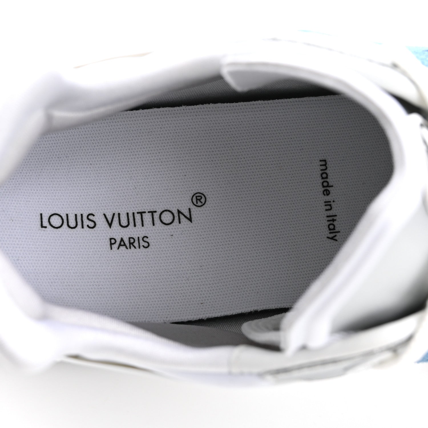 Louis Vuitton Calfskin Monogram Denim Run 55 Sneakers 38 Blue 6 of 8