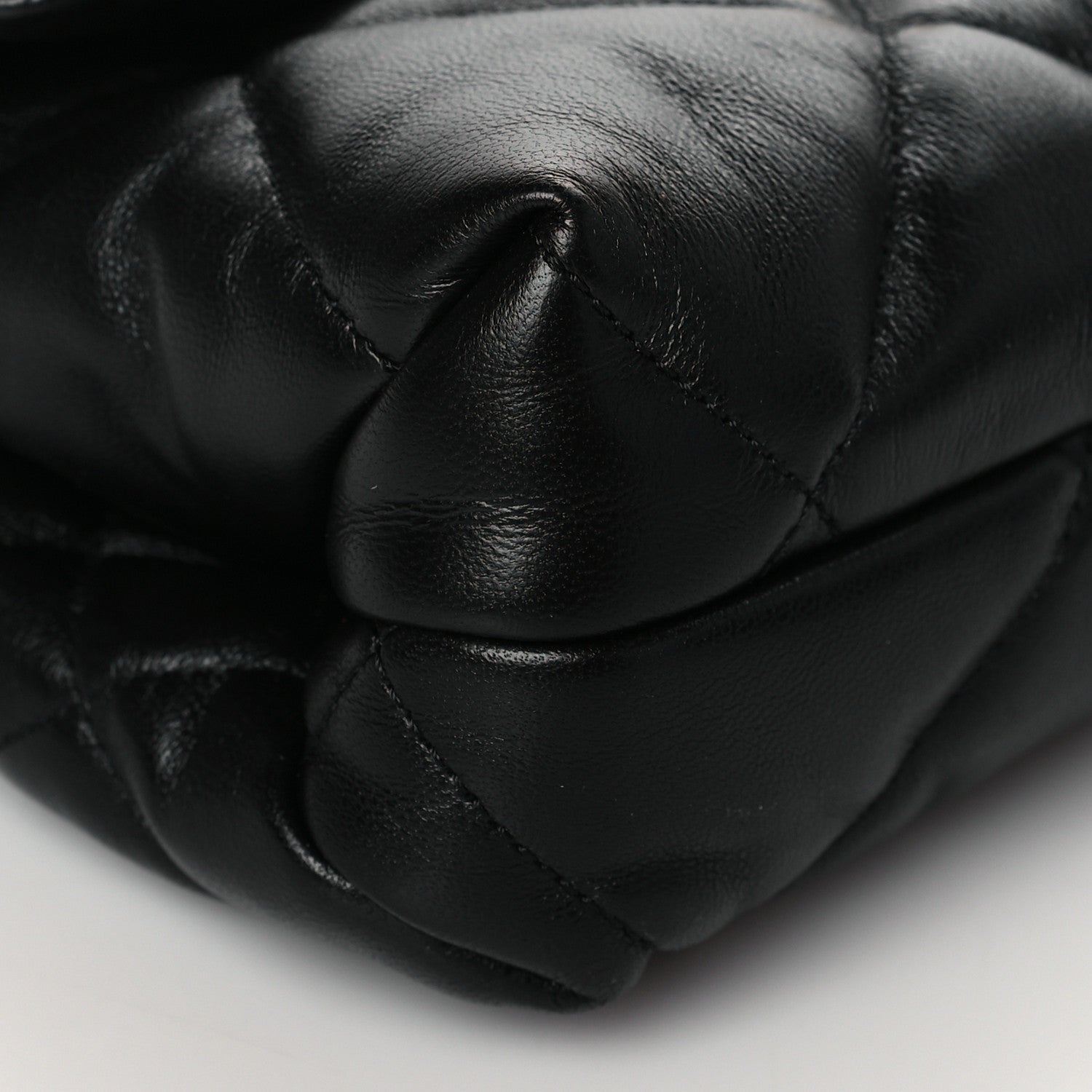 Chanel Lambskin Quilted Small Chain Top Handle Flap Black 9 of 11
