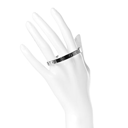 Cartier 18K White Gold LOVE Bracelet 16 2 of 6