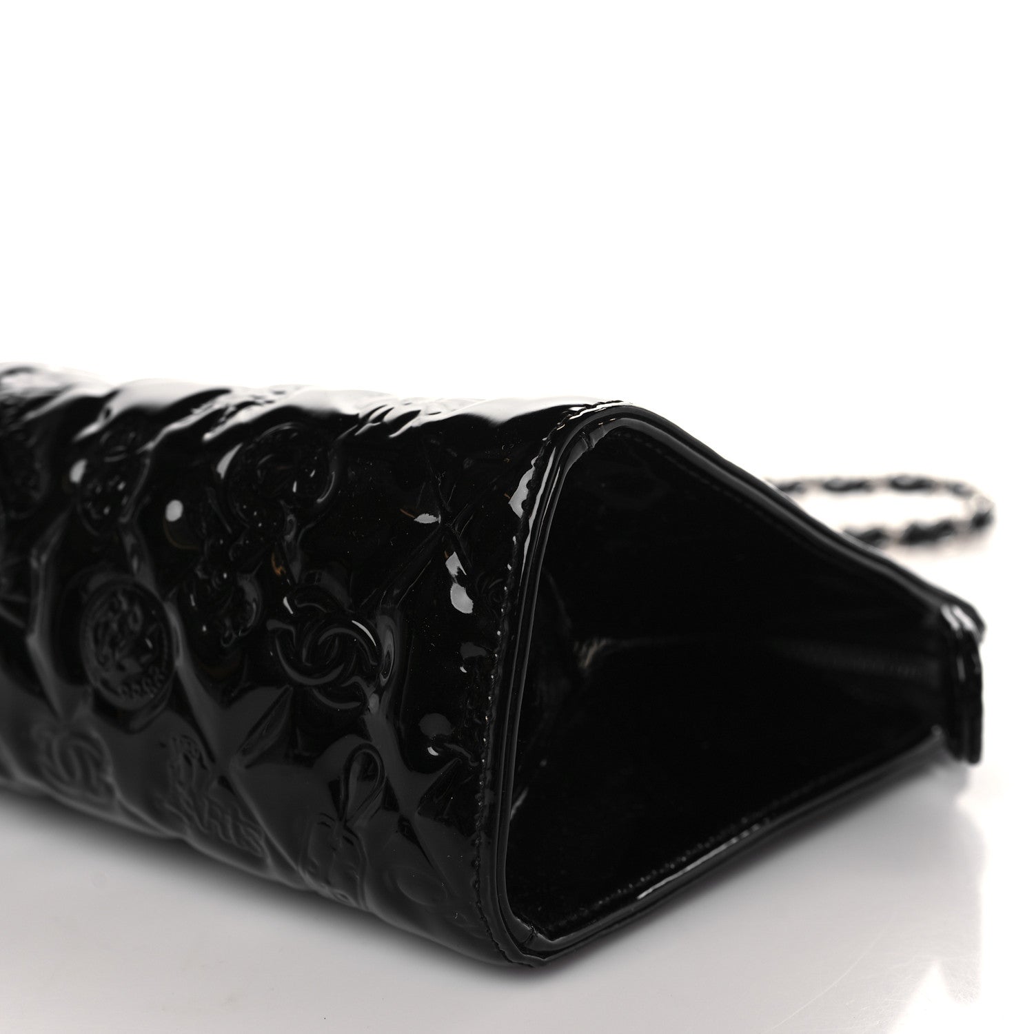 Chanel Patent Calfskin Lucky Symbols Pochette Black 9 of 9