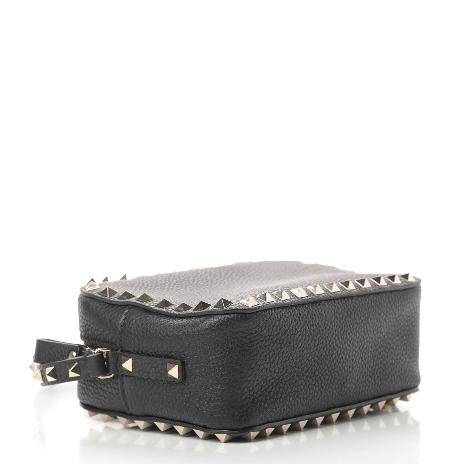 Valentino Garavani Pebbled Calfskin Rockstud Camera Crossbody Bag Black 4 of 9
