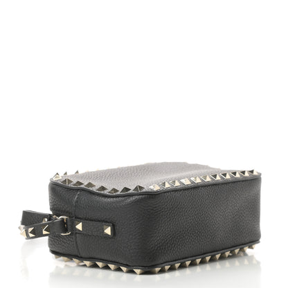 Valentino Garavani Pebbled Calfskin Rockstud Camera Crossbody Bag Black 4 of 9