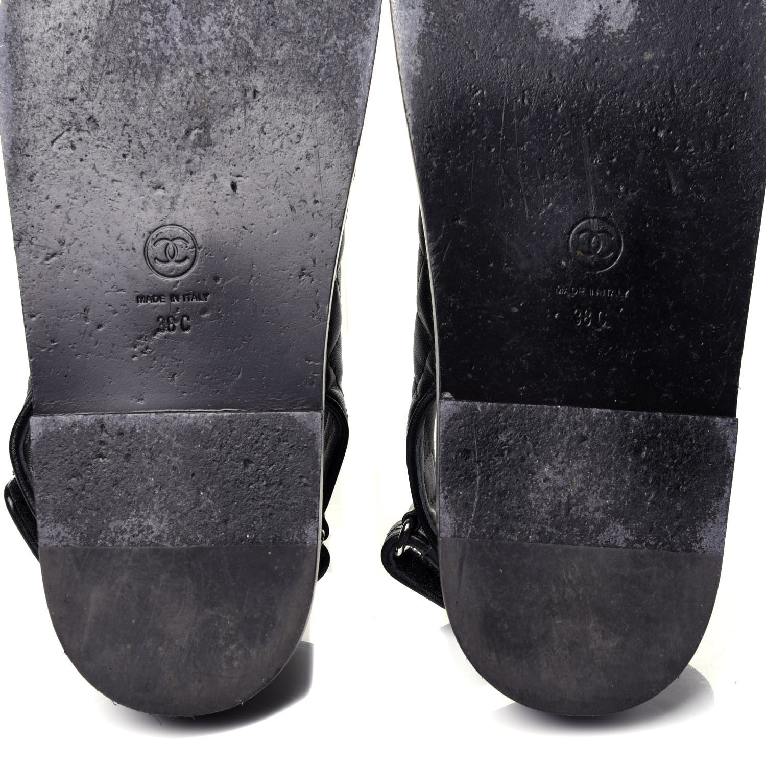 Chanel Lambskin Velcro Dad Sandals 38 Black 12 of 12