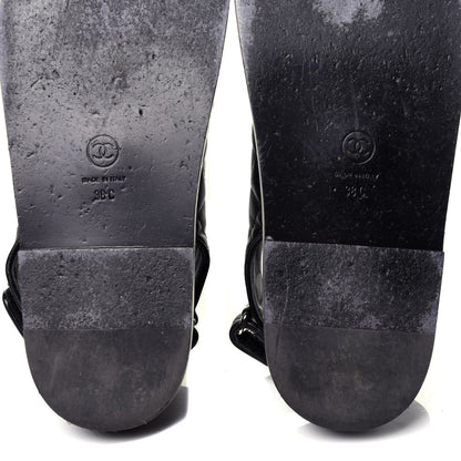 Chanel Lambskin Velcro Dad Sandals 38 Black 12 of 12