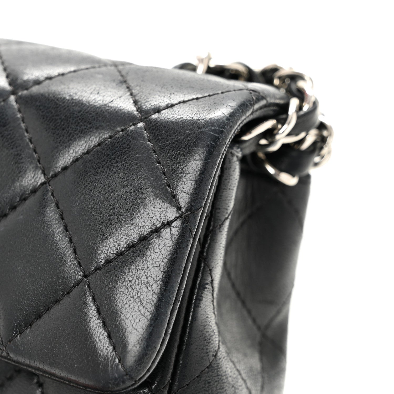Chanel Lambskin Quilted Mini Rectangular Flap Black 14 of 15