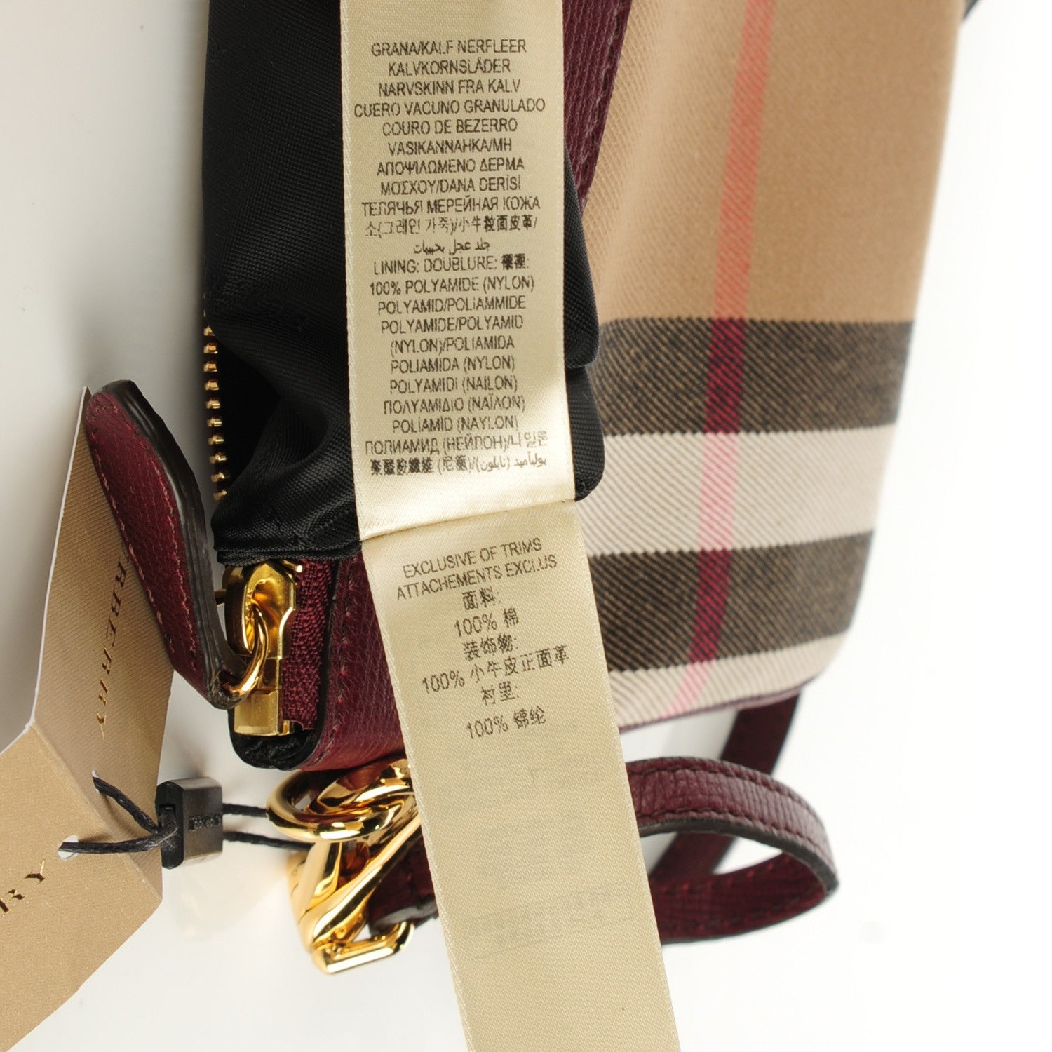 Burberry House Check Derby Peyton Crossbody Clutch Bag Mahogany Red 19 of 22