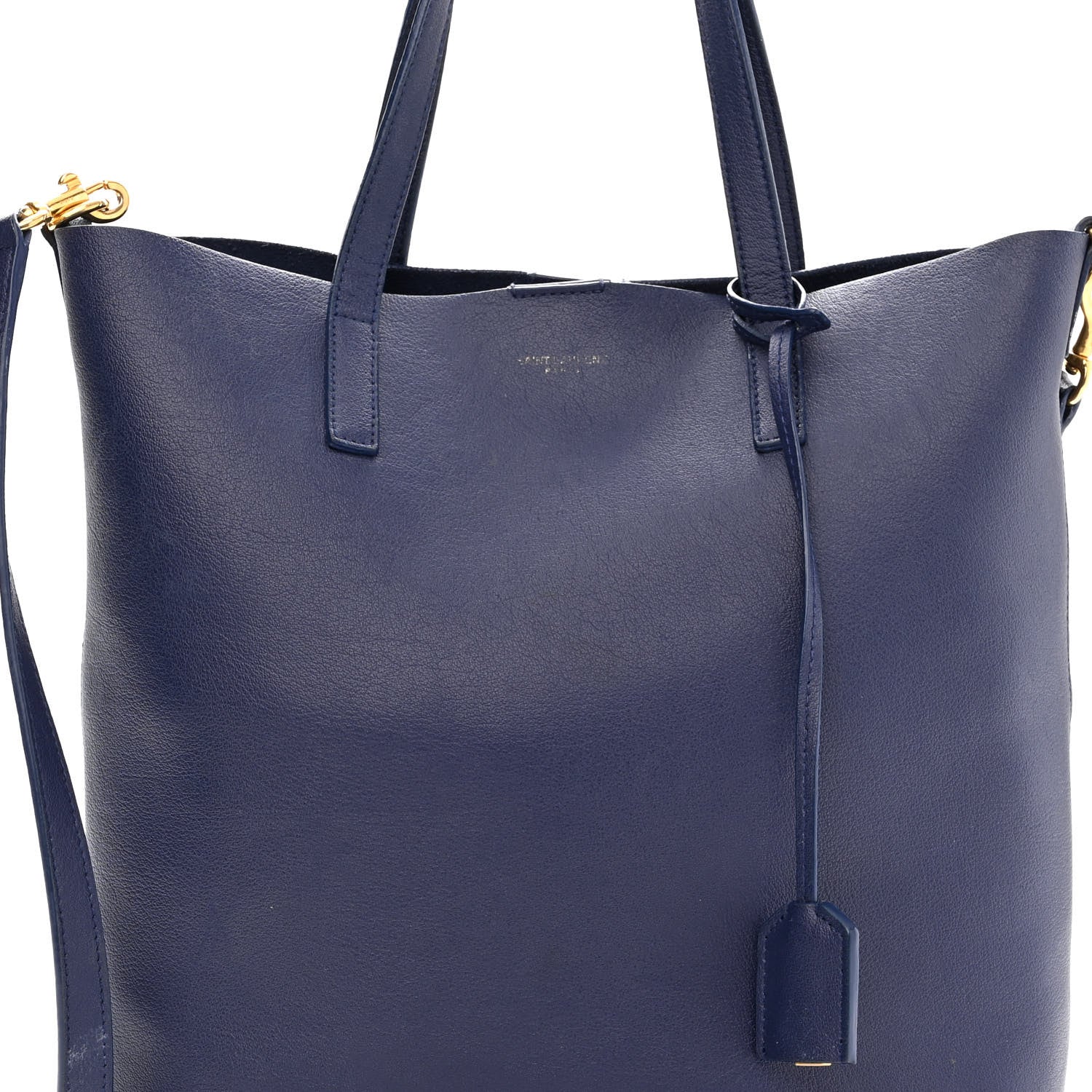 Saint Laurent Calfskin Toy Shopping Tote Denim 8 of 14