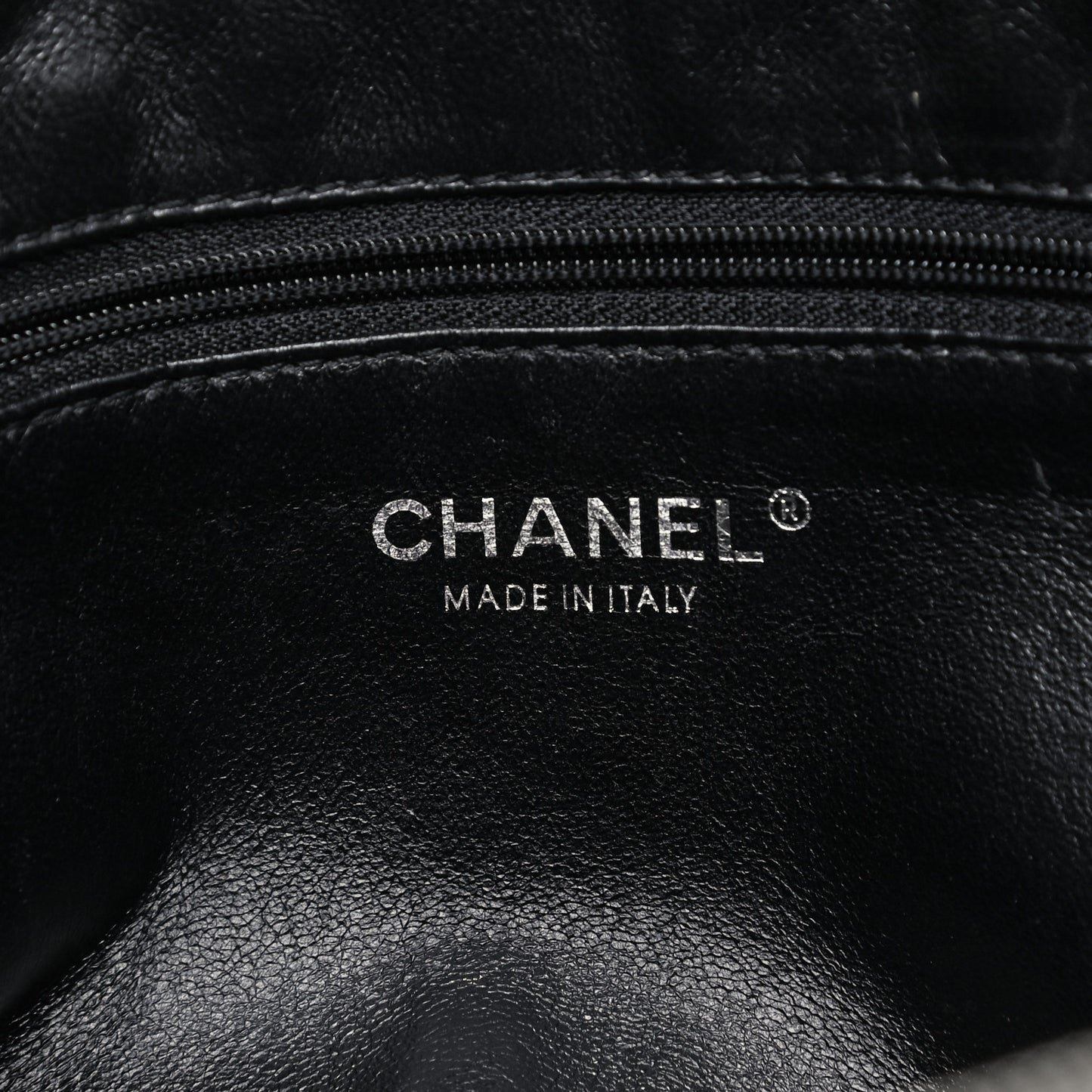 Lambskin Square Stitched Shoulder Bag Black