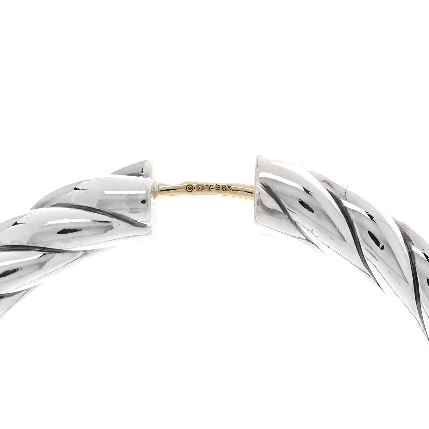 Sterling Silver 38mm Sculpted Cable Hoop Earrings