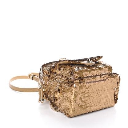 Chanel Sequin Lambskin CC Backpack Gold 4 of 10