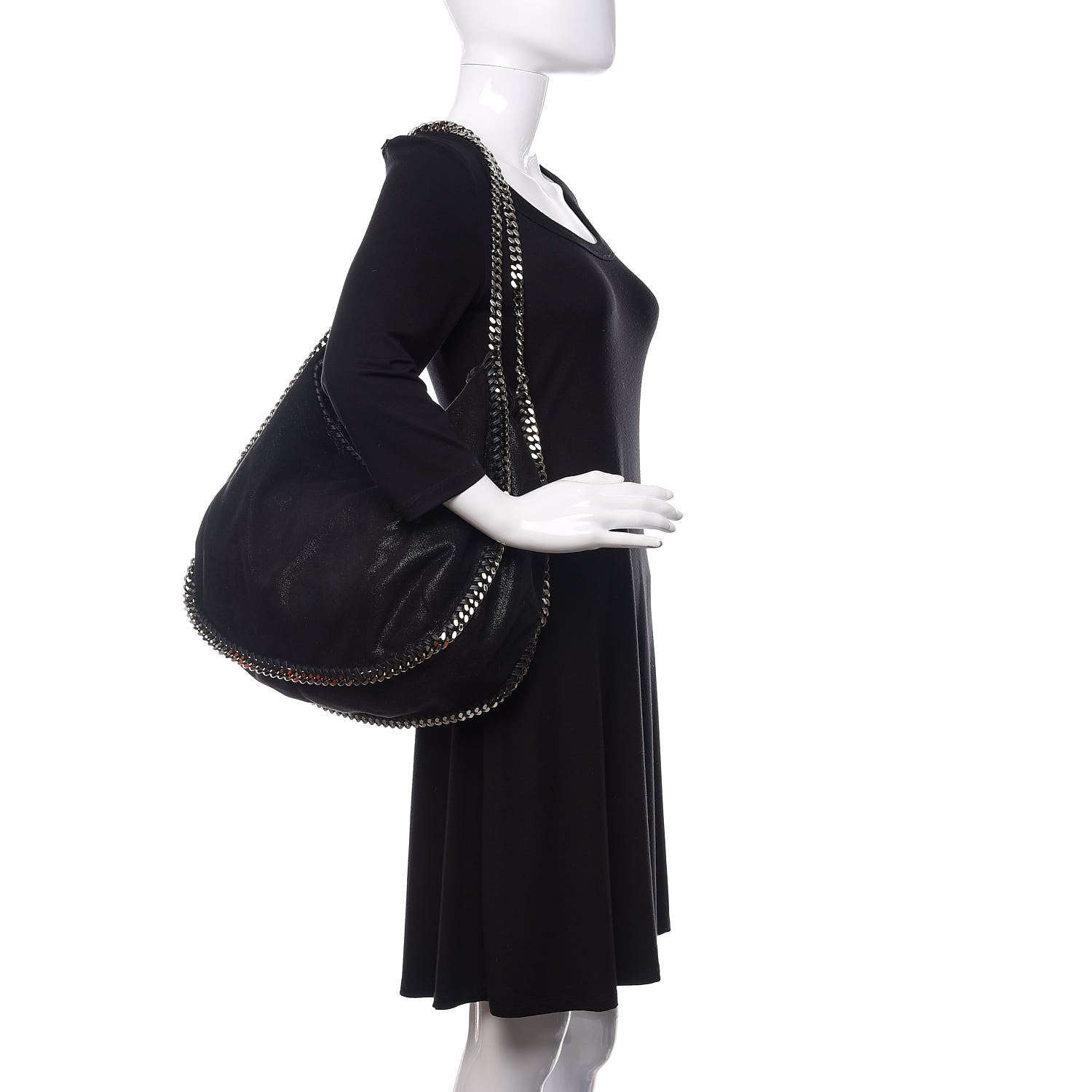 Stella McCartney Shaggy Deer Falabella Hobo Black 2 of 10