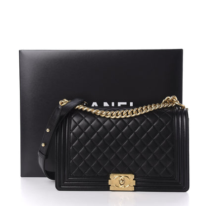 Chanel Lambskin Quilted New Medium Boy Flap Black 15 of 15