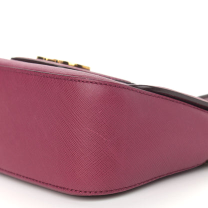 Salvatore Ferragamo Printed Calfskin Crossbody Bag Burgundy 10 of 14
