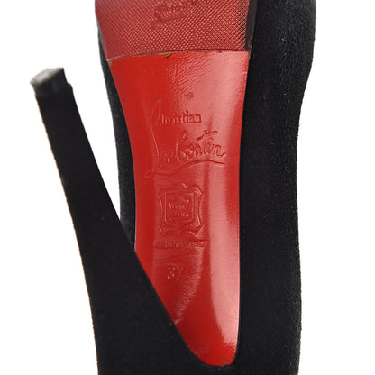 Christian Louboutin Suede Royal Miss Clichy 140 Pumps 37 Black 6 of 19