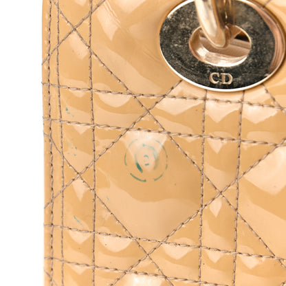 Christian Dior Patent Cannage Medium Lady Dior Beige 5 of 6
