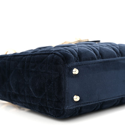 Christian Dior Velvet Mini Lady Dior Navy Blue 9 of 11
