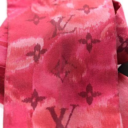 Louis Vuitton Silk Monogram Ikat Summer Bandeau Rose Indien 3 of 5