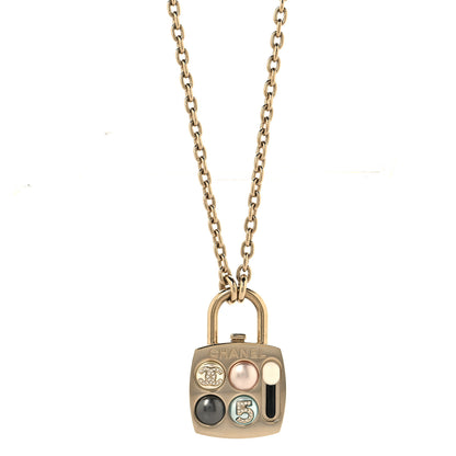 Chanel Pearl Resin Crystal CC No 5 Eyeshadow Pendant Necklace Multicolor 1 of 5