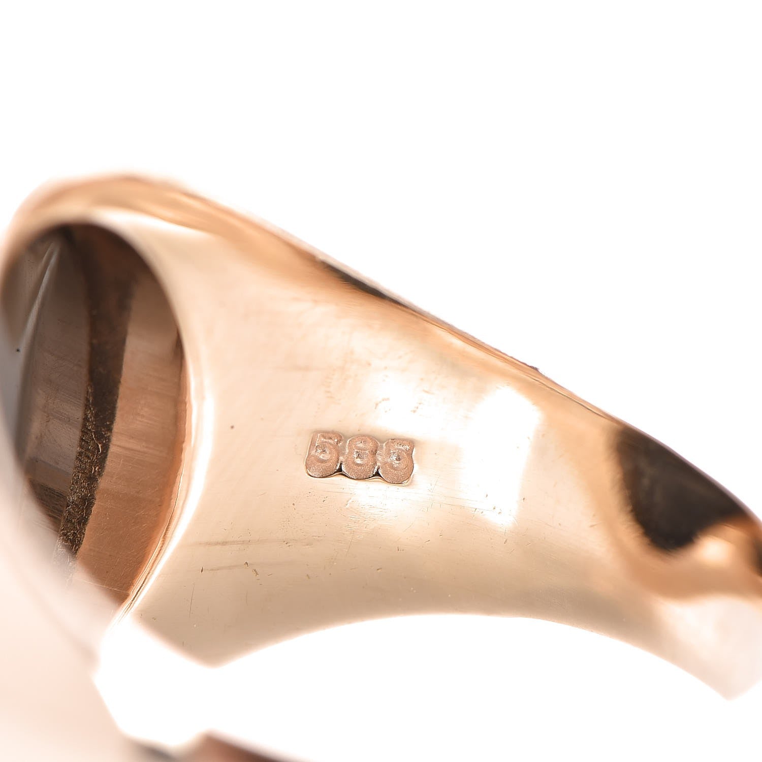 Tiffany 14K Yellow Gold Onyx Signet Ring 4 of 5