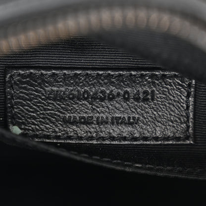 Saint Laurent Calfskin Matelasse Chevron Round Vinyle Camera Bag Black 7 of 10