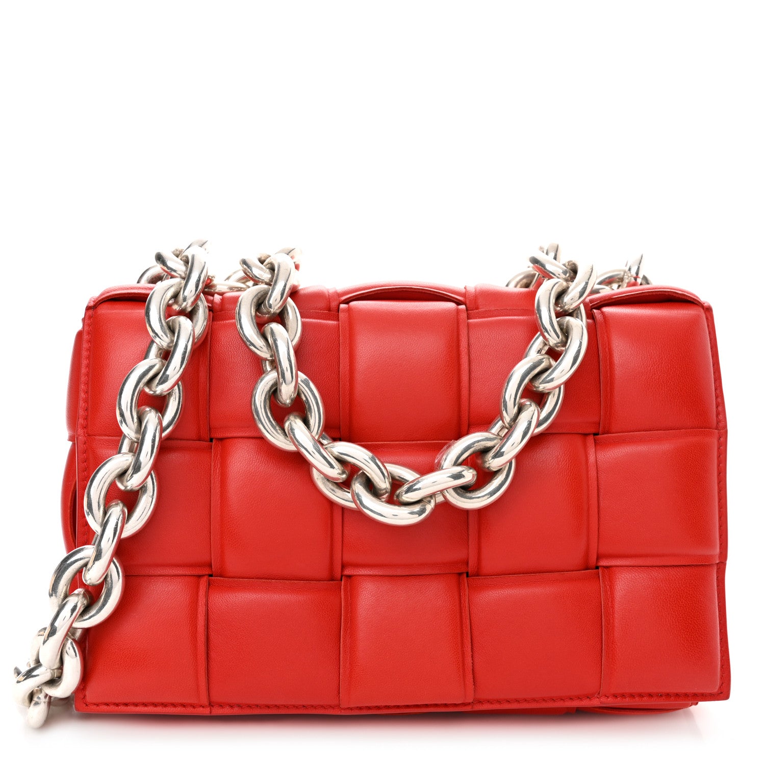 Bottega Veneta Lambskin Maxi Intreccio Padded Chain Cassette Crossbody Bag Nail Polish 1 of 11