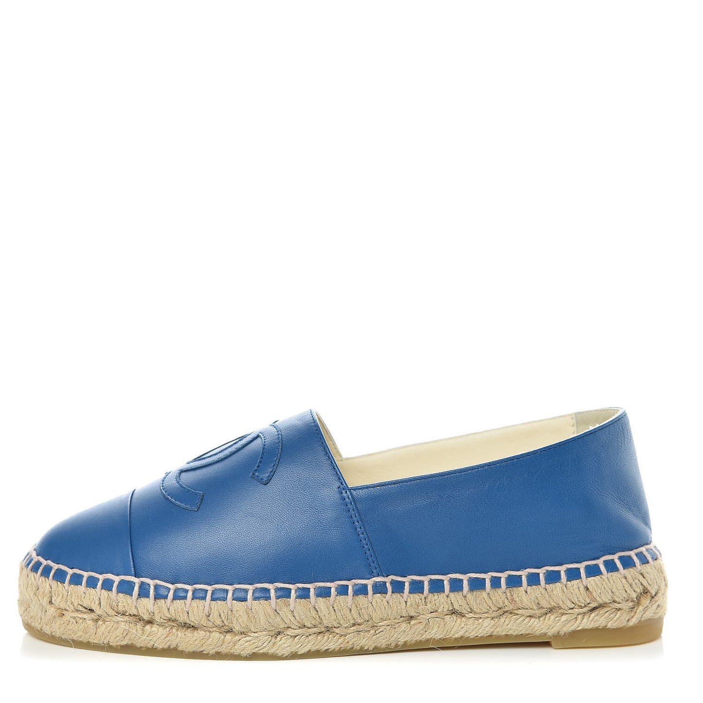 Lambskin CC Espadrilles 36 Blue