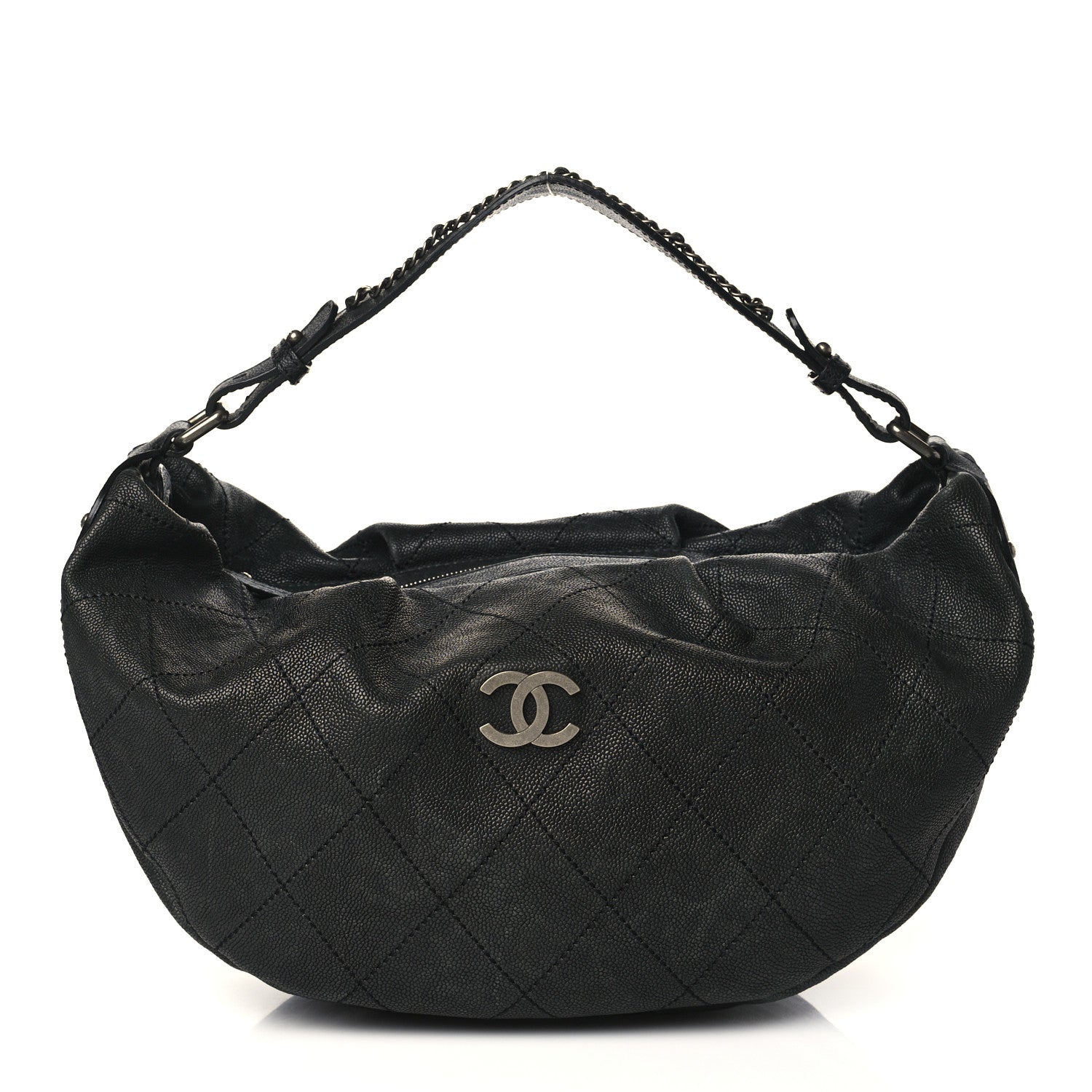 Chanel Caviar Stitched Outdoor Ligne Hobo Black 1 of 8