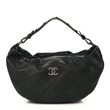 Chanel Caviar Stitched Outdoor Ligne Hobo Black 1 of 8