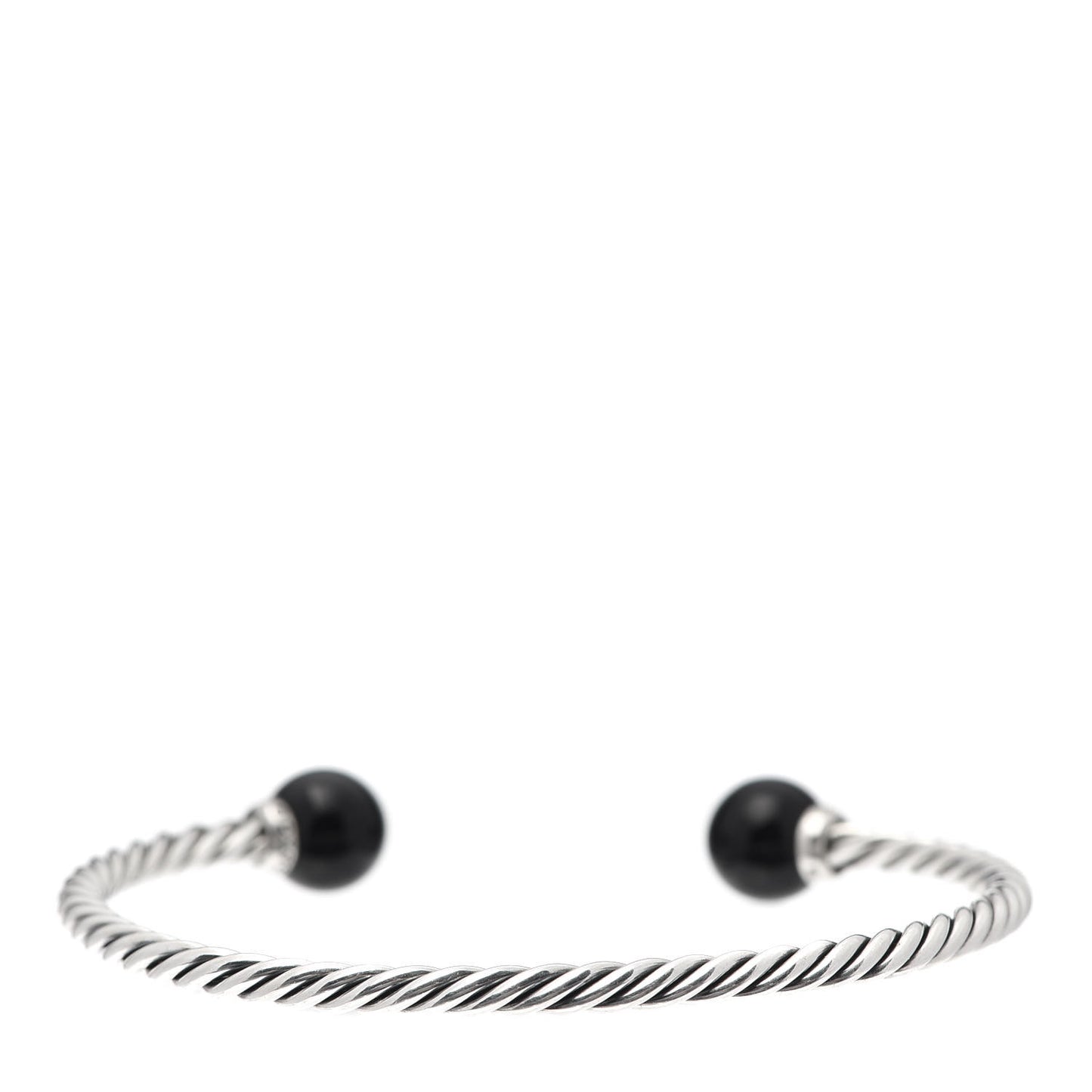 Sterling Silver Diamond Onyx 9mm Solari Bracelet