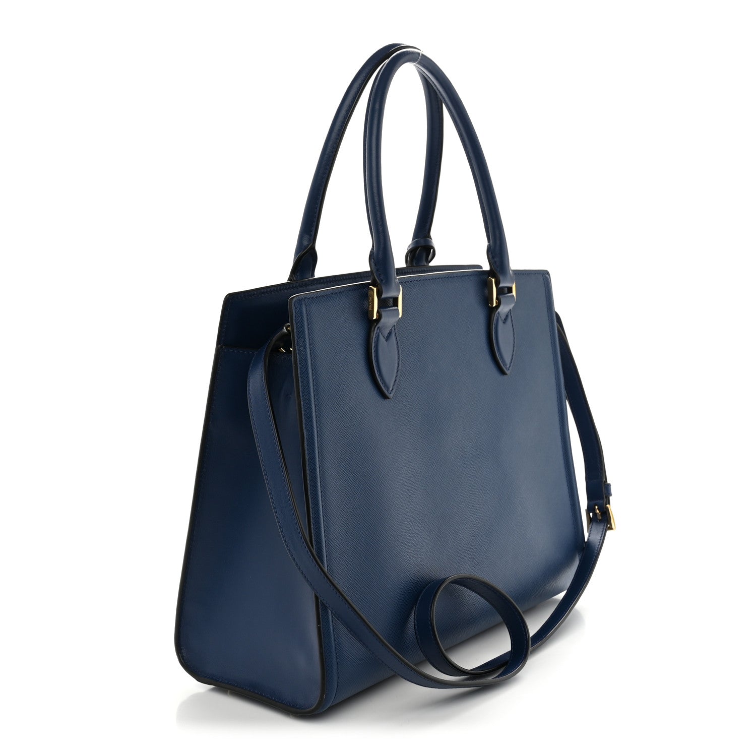 Prada Saffiano Soft Calfskin Large Tote Bluette 3 of 9