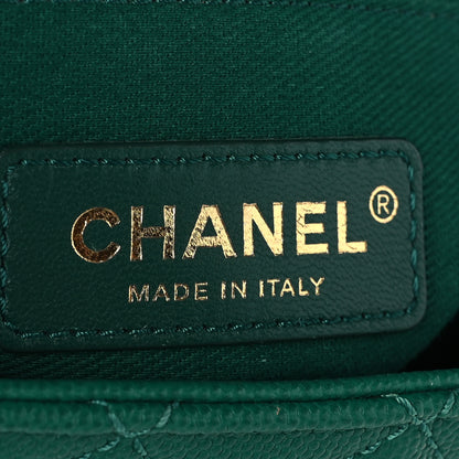 Chanel Caviar Quilted Small Coco Handle Flap Green 7 of 11