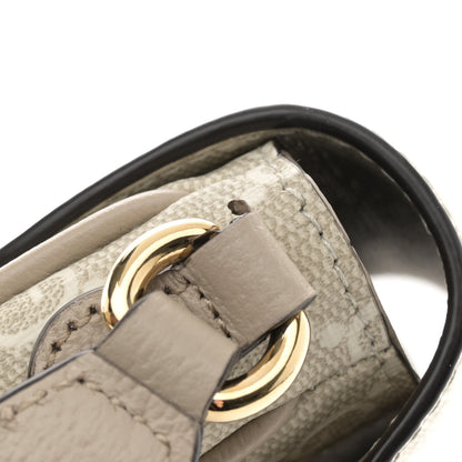 Gucci GG Supreme Monogram Textured Dollar Calfskin Web Mini Ophidia Envelope Shoulder Bag Beige Mystic White Oatmeal 12 of 13