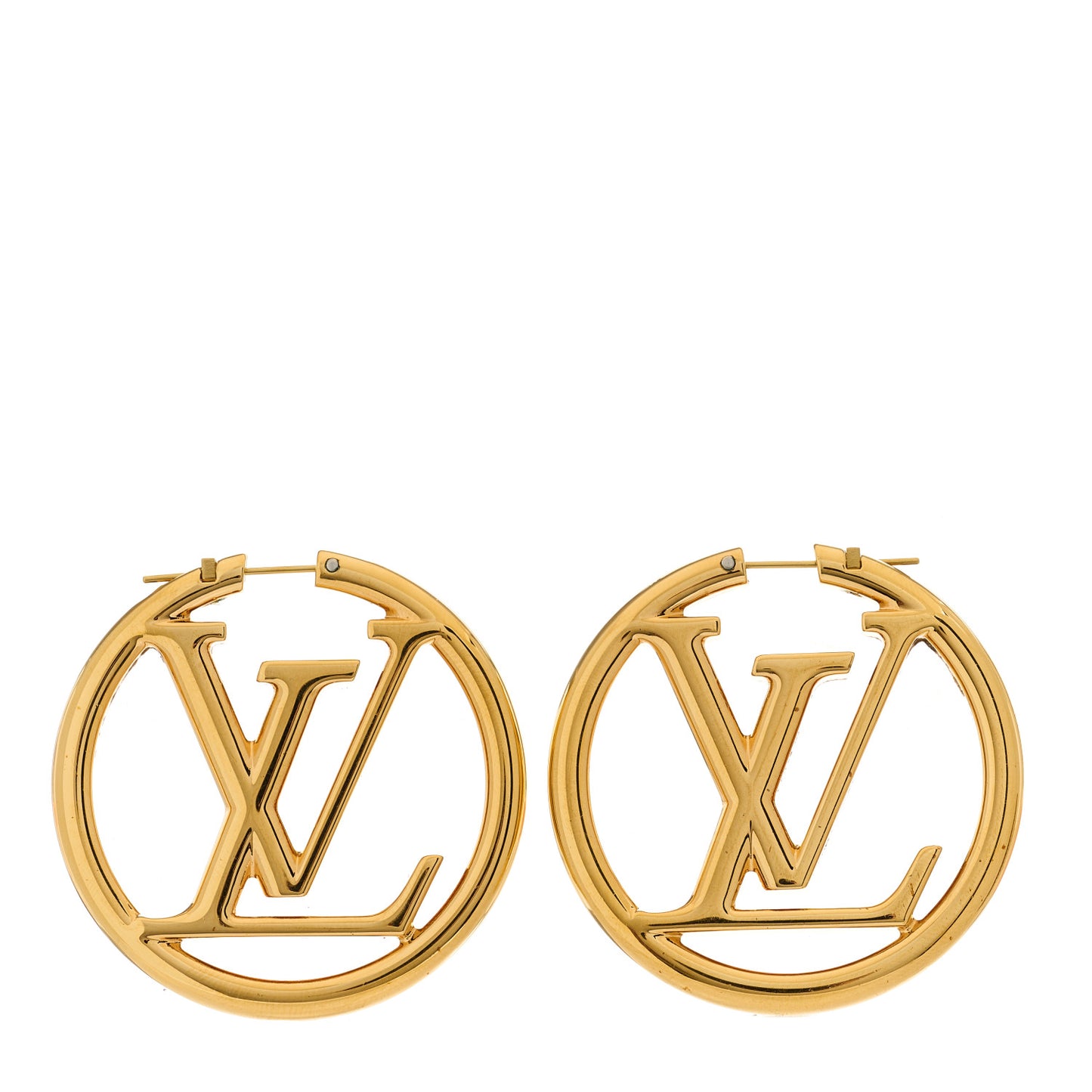 Metal Louise Hoop Earrings Gold